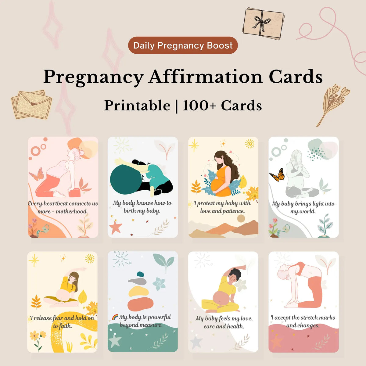 Pregnancy healthy baby Affirmation Digital
